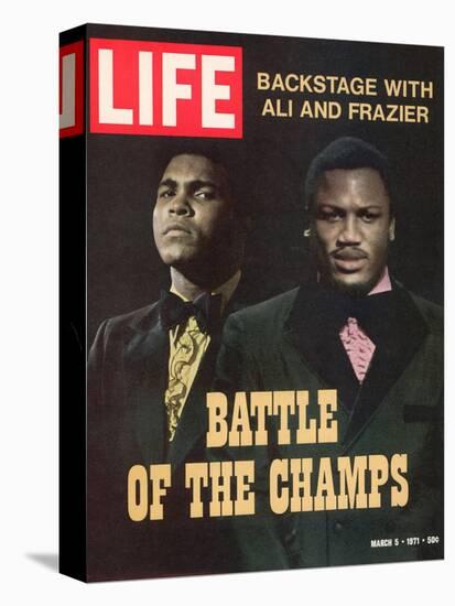 Boxers Muhammad Ali and Joe Frazier, March 5, 1971-John Shearer-Premier Image Canvas