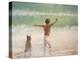 Boy and Dog, Lifeguard-Lincoln Seligman-Premier Image Canvas