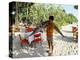 Boy Carrying Freshly Caught Swordfish, Embudu, the Maldives, Indian Ocean-Fraser Hall-Premier Image Canvas