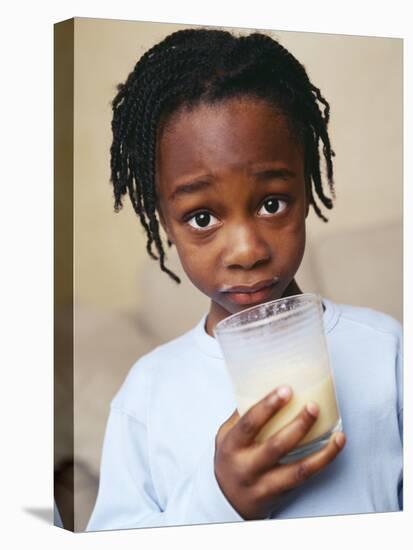 Boy Drinking Milk-Ian Boddy-Premier Image Canvas