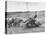 Boy Driving Father's Horse Team and Binder in Wheat Field-null-Premier Image Canvas