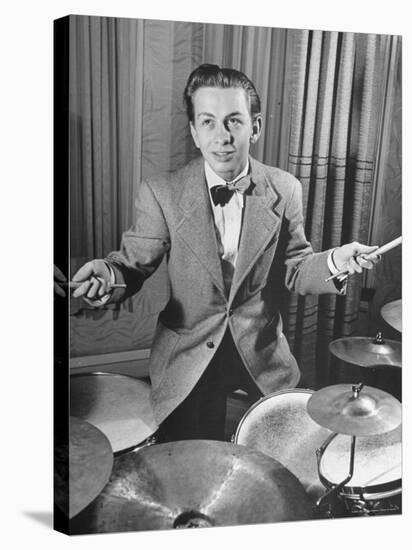 Boy Drummer and Composer Mel Torme, Playing Drums-William C^ Shrout-Premier Image Canvas