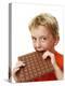 Boy Eating Chocolate-Ian Boddy-Premier Image Canvas