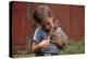 Boy Feeding a Rabbit-William P. Gottlieb-Premier Image Canvas