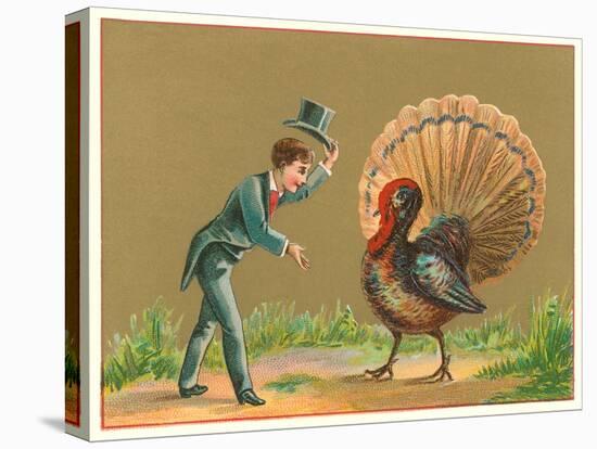 Boy Greeting Turkey-null-Stretched Canvas