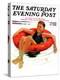 "Boy in Inner Tube," Saturday Evening Post Cover, August 1, 1936-Eugene Iverd-Premier Image Canvas