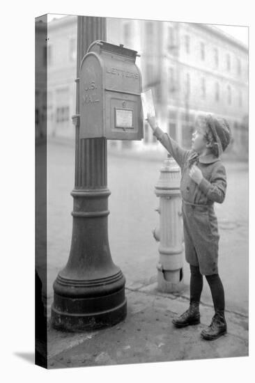 Boy Mailing Letter, Early 1900s-Marvin Boland-Premier Image Canvas