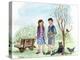 Boy Meets Girl (Pen and Watercolour)-Margaret Loxton-Premier Image Canvas