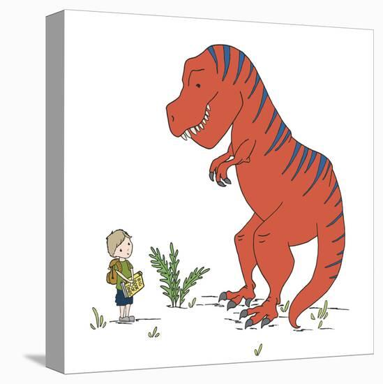 Boy Meets T Rex-Designs Sweet Melody-Stretched Canvas