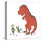 Boy Meets T Rex-Designs Sweet Melody-Stretched Canvas