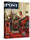 "Boy on Fire Truck" Saturday Evening Post Cover, November 14, 1953-Stevan Dohanos-Premier Image Canvas