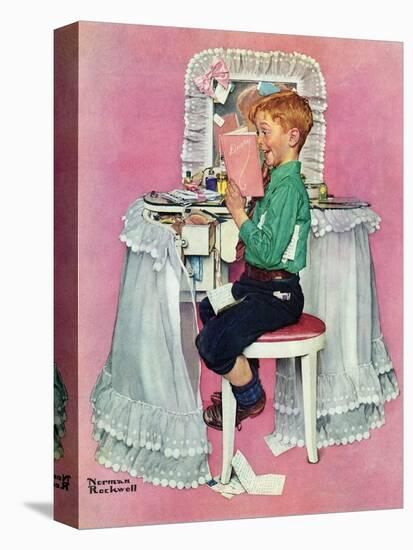 "Boy Reading his Sister's Diary", March 21,1942-Norman Rockwell-Premier Image Canvas