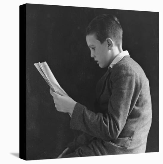 Boy Reading, Photographic Portrait 1936-null-Premier Image Canvas