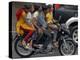 Boy Rides a Motorbike with Four Girls, as it Drizzles in Hyderabad, India-null-Premier Image Canvas