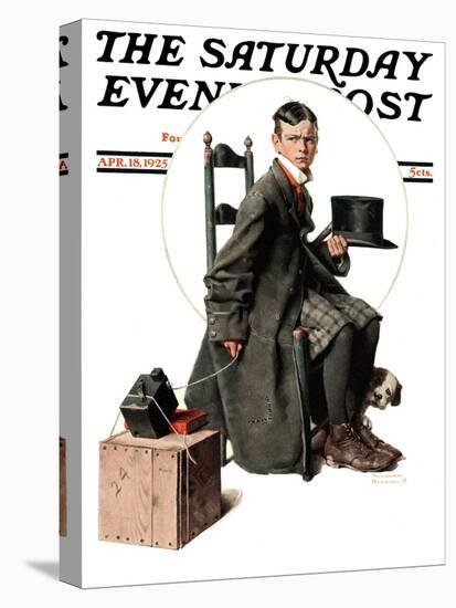 "Boy Taking His Self-Portrait" Saturday Evening Post Cover, April 18,1925-Norman Rockwell-Premier Image Canvas