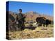 Boy Threshing with Oxen, Bamiyan Province, Afghanistan-Jane Sweeney-Premier Image Canvas