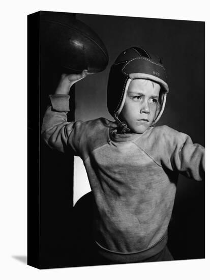 Boy Throwing a Football-Bettmann-Premier Image Canvas