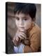 Boy Waits to Receive a Ration of Donated Rice at Food Distribution Center in Islamabad, Pakistan-null-Premier Image Canvas