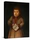 Boy with an Alphabet book, First quarter of 19th century-null-Premier Image Canvas