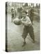 Boy with Football, Early 1900s-Marvin Boland-Premier Image Canvas