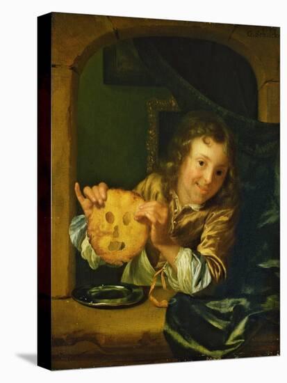 Boy with Pancakes-Godfried Schalcken-Premier Image Canvas