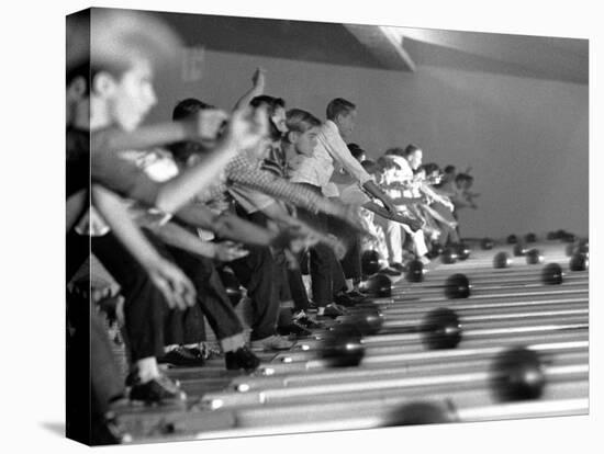 Boys Competing in Junior League Bowling Game-Ralph Crane-Premier Image Canvas