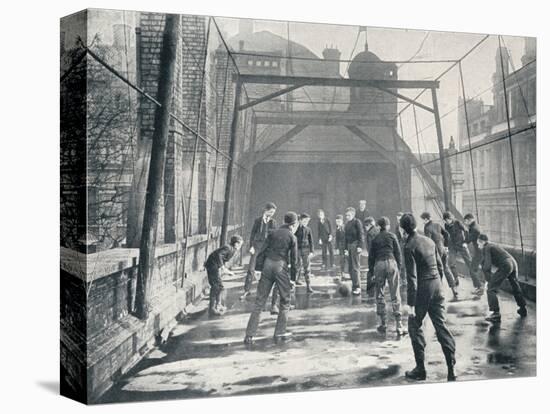 Boys playing football on the roof of St Paul's Cathedral Choir School, London, c1901-Unknown-Premier Image Canvas