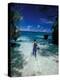 Boys Snorkeling in Tropical Micronesia, Rock Islands-Michele Westmorland-Premier Image Canvas