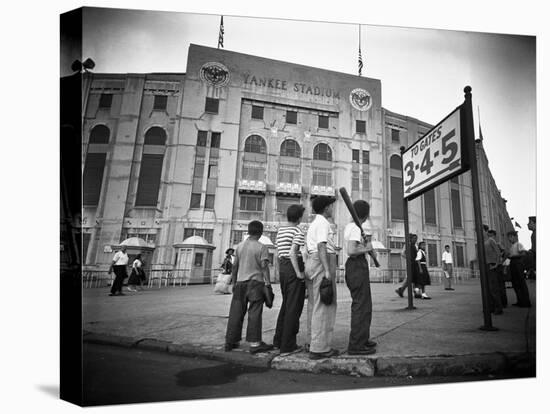 Boys Staring at Yankee Stadium-Bettmann-Premier Image Canvas