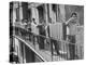 Boys Working in Pasta Factory Carry Rods of Pasta to Drying Rooms-Alfred Eisenstaedt-Premier Image Canvas