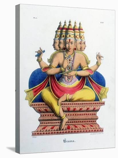 Brahma, First God of the Hindu Trinity (Trimurt), and Creator of the Universe, C19th Century-A Geringer-Premier Image Canvas