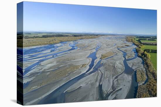 Braids of Rakaia River, near Rakaia River Mouth, Mid Canterbury, South Island, New Zealand-David Wall-Premier Image Canvas