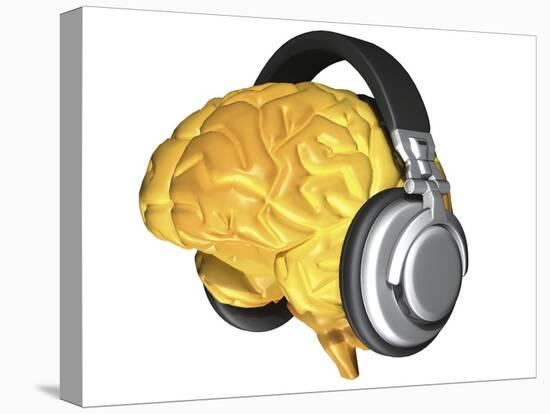 Brain with Headphones, Artwork-PASIEKA-Premier Image Canvas