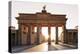 Brandenburg Gate (Brandenburger Tor) at sunrise, Platz des 18 Marz, Berlin Mitte, Berlin, Germany-Markus Lange-Premier Image Canvas