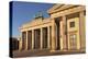 Brandenburg Gate (Brandenburger Tor) at sunrise, Quadriga, Berlin Mitte, Berlin, Germany, Europe-Markus Lange-Premier Image Canvas