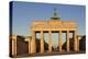 Brandenburg Gate (Brandenburger Tor) at sunrise, Quadriga, Berlin Mitte, Berlin, Germany, Europe-Markus Lange-Premier Image Canvas