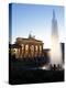 Brandenburg Gate, Floodlit, Pariser Platz, Unter Den Linden, Berlin, Germany, Europe-null-Premier Image Canvas