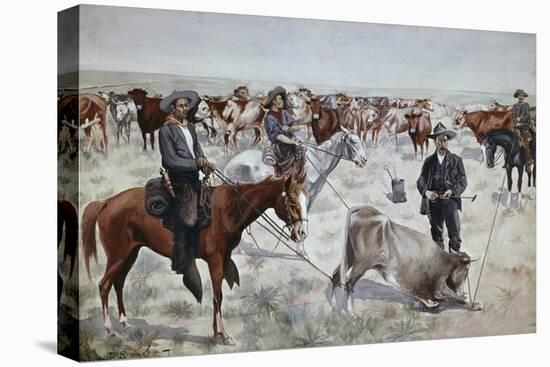 Branding a Steer-Frederic Sackrider Remington-Premier Image Canvas