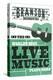 Branson, Missouri - Horizontal Guitar - Teal Screenprint-Lantern Press-Stretched Canvas