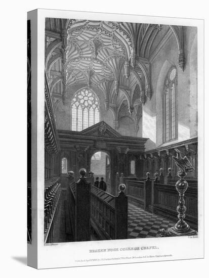 Brazen Nose (Brasenos) College Chapel, Oxford University, 1835-John Le Keux-Premier Image Canvas