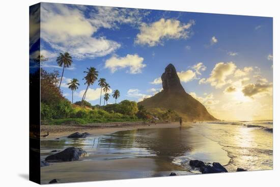 Brazil, Fernando De Noronha, Conceicao Beach with Morro Pico Mountain in the Background-Michele Falzone-Premier Image Canvas