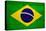 Brazil Flag Design with Wood Patterning - Flags of the World Series-Philippe Hugonnard-Stretched Canvas