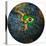 Brazil Flag On Globe Map-michal812-Stretched Canvas