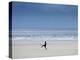 Brazil, Maranhao, Sao Luis, Sao Marcos Beach, Boy Playing Football on the Beach-Alex Robinson-Premier Image Canvas