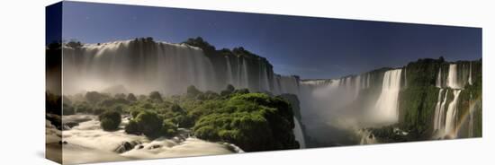 Brazil, Parana, Iguassu Falls National Park (Cataratas Do Iguacu) Illuminated Only by Monlight-Michele Falzone-Premier Image Canvas