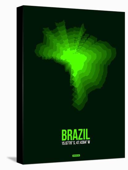 Brazil Radiant Map 2-NaxArt-Stretched Canvas