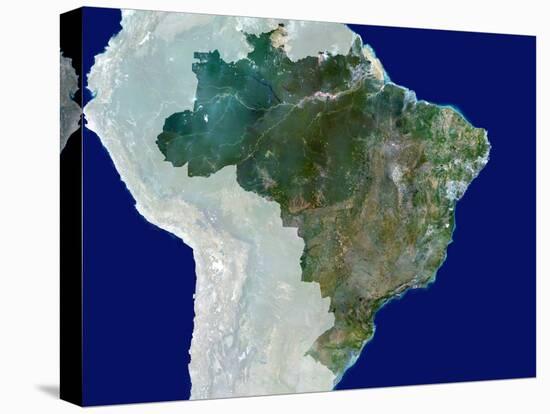 Brazil, Satellite Image-PLANETOBSERVER-Premier Image Canvas