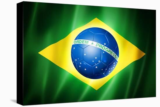 Brazil Soccer World Cup 2014 Flag-daboost-Stretched Canvas