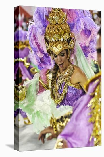 Brazil, State of Rio de Janeiro, City of Rio de Janeiro, Samba Dancer in the Carnival Parade at The-Karol Kozlowski-Premier Image Canvas