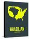 Brazilian America Poster 2-NaxArt-Stretched Canvas